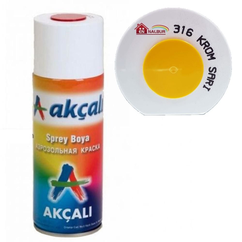 Akçalı Sprey Boya 400 Ml 316 Krom Sarı - Bulutretail