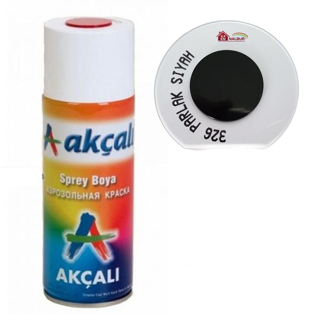 Akçalı Sprey Boya 400 Ml 326 Parlak Siyah - Bulutretail