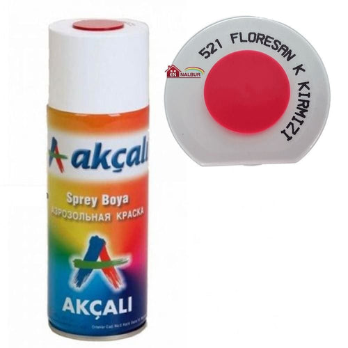 Akçalı Sprey Boya 400 Ml 521 Florasan Koyu Kırmızı - Bulutretail