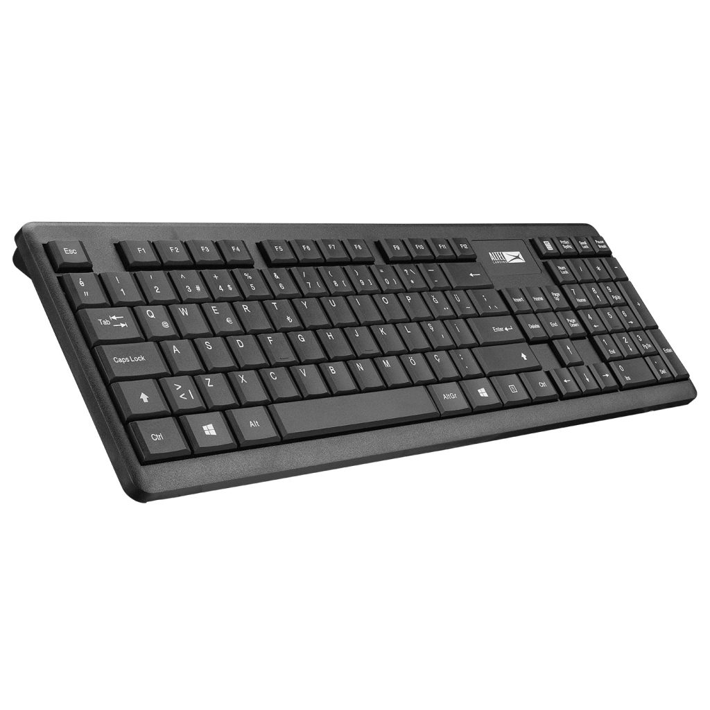 Altec Lansing ALBC6314, Siyah, 2.4Ghz Kablosuz, Türkçe Q, Klavye Mouse Set