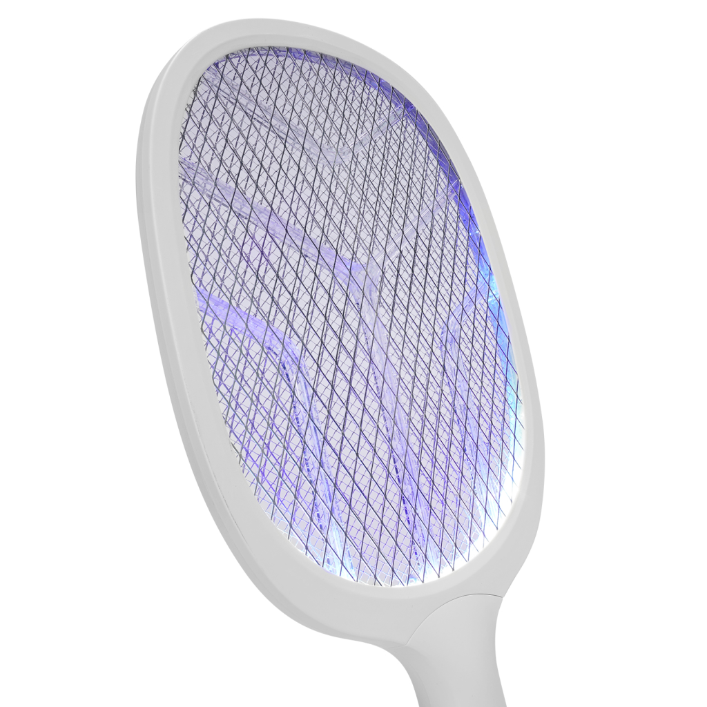 ASONIC AS-A25, Beyaz-Gri, 3000V, Raket Tipi, UV Mor Işıklı, 1200mAh, Bataryalı, Şarj Edilebilir, Sinek Öldürücü - Bulutretail