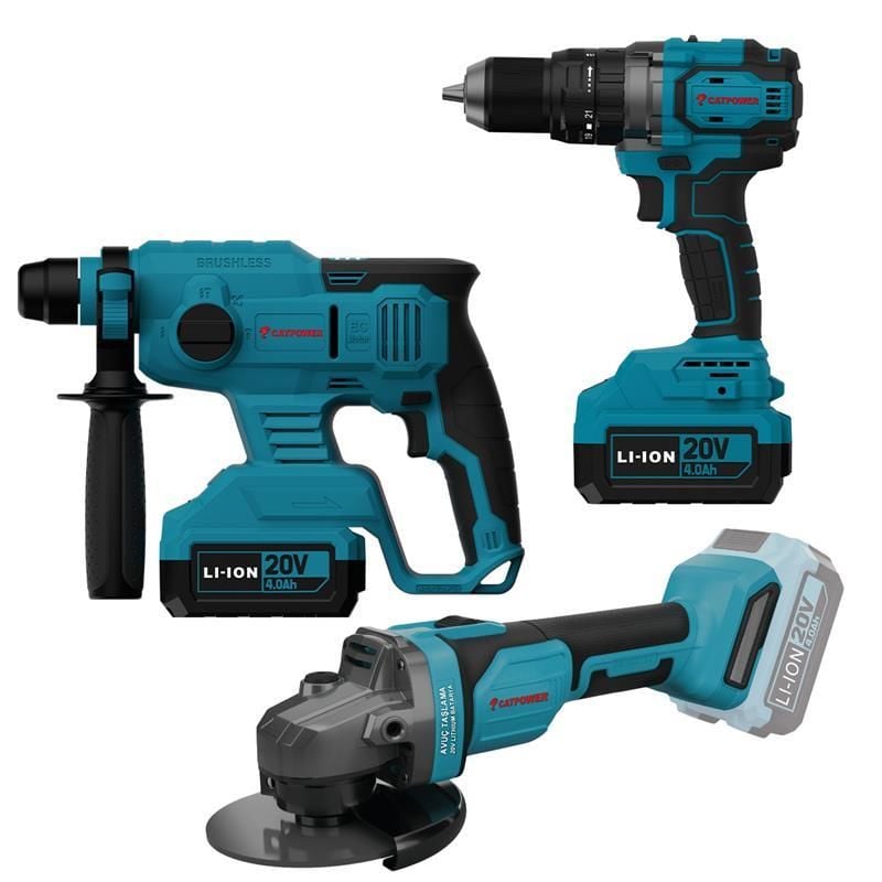 Cat Power 4235 Akülü Vidalama Taşlama Kırıcı Delici Set 4,0 Ah Çift Akülü - Bulutretail