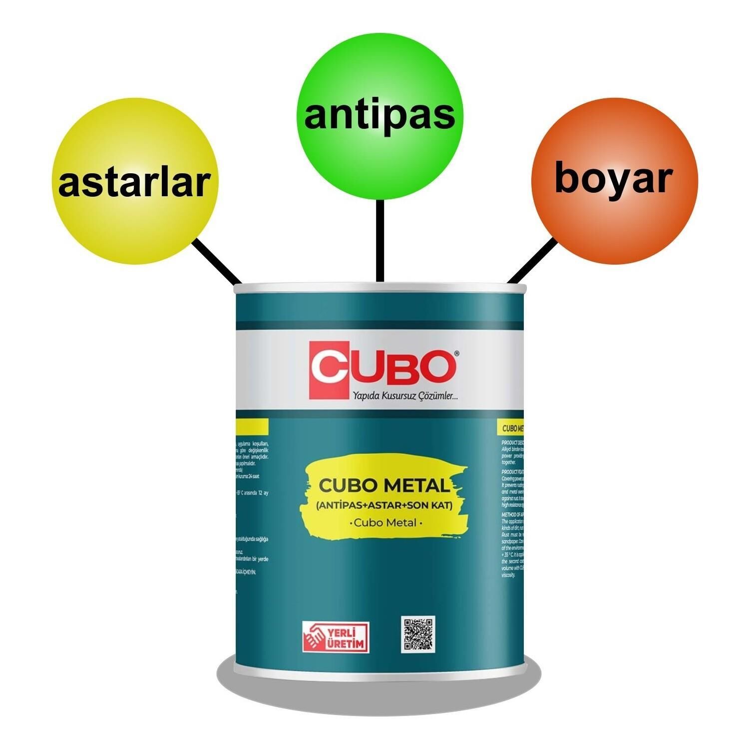 Cubo Metal Pas Boyası Nefti Yeşil 2,5 Litre - Bulutretail