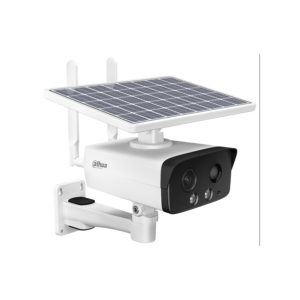 DAHUA IPC-HFW2431DG-4G-SP-EAU-B, 4Mpix, 3,6mm Lens, H265+, 50Mt Gece Görüşü, Dahili Mikrofon, IP67,  Solar(Güneş Enerjili) IP Kamera