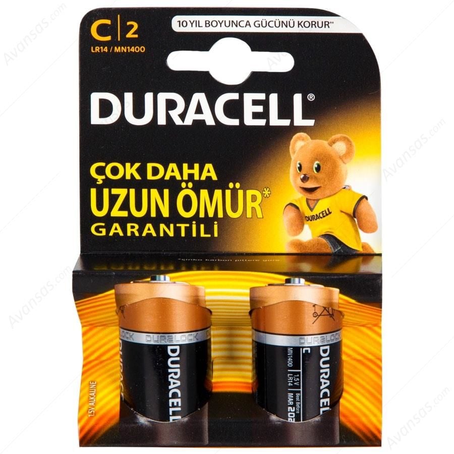 Duracell Alkalin C Orta Boy Pil 2'li Paket - Bulutretail