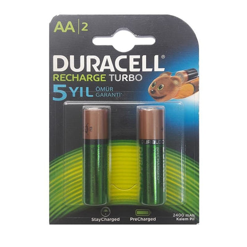 Duracell Şarj Edilebilir Kalem Pil 2'Lİ AA 2500 mAh - Bulutretail