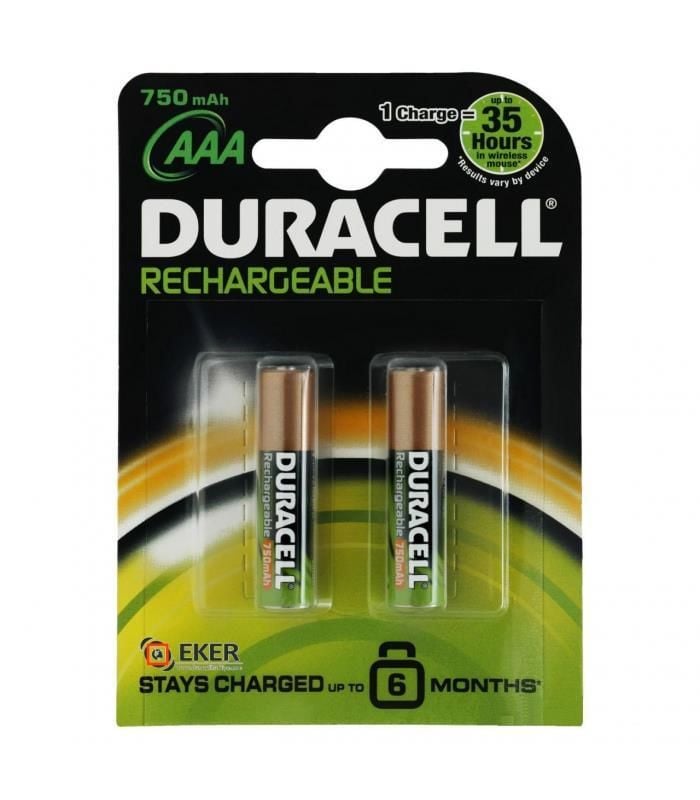 Duracell Şarjedilebilir İnce Kalem Pil 2'li AAA 750 mAh - Bulutretail