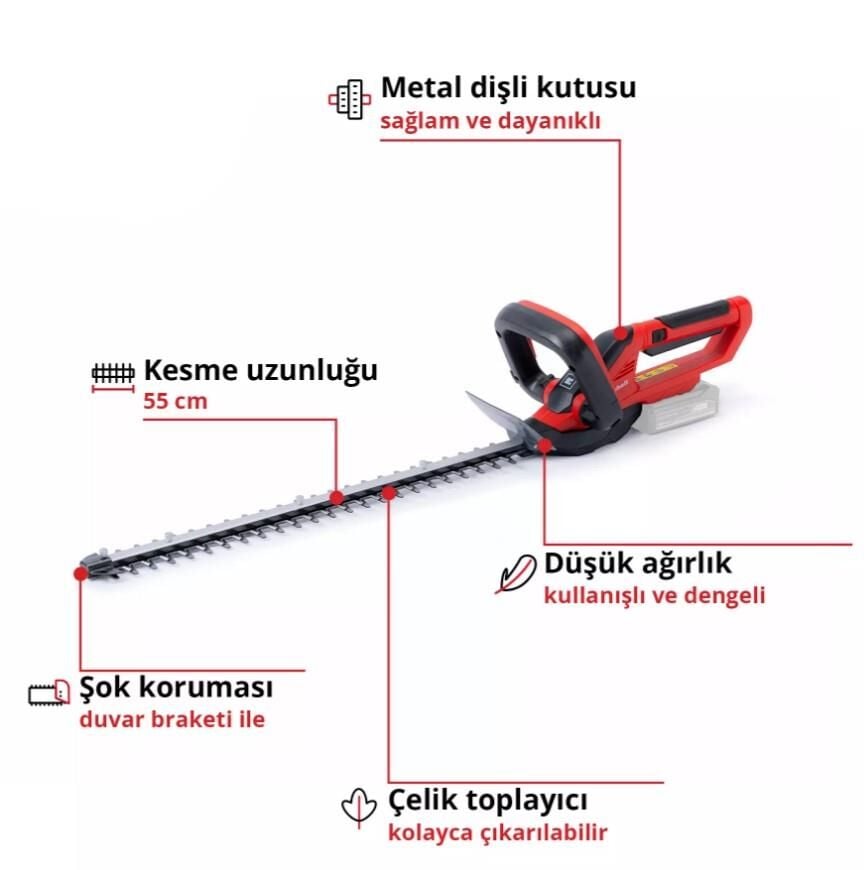 Einhell Gc Ch 1855/1 Li̇ Solo Çit Budama Aküsüz - Bulutretail