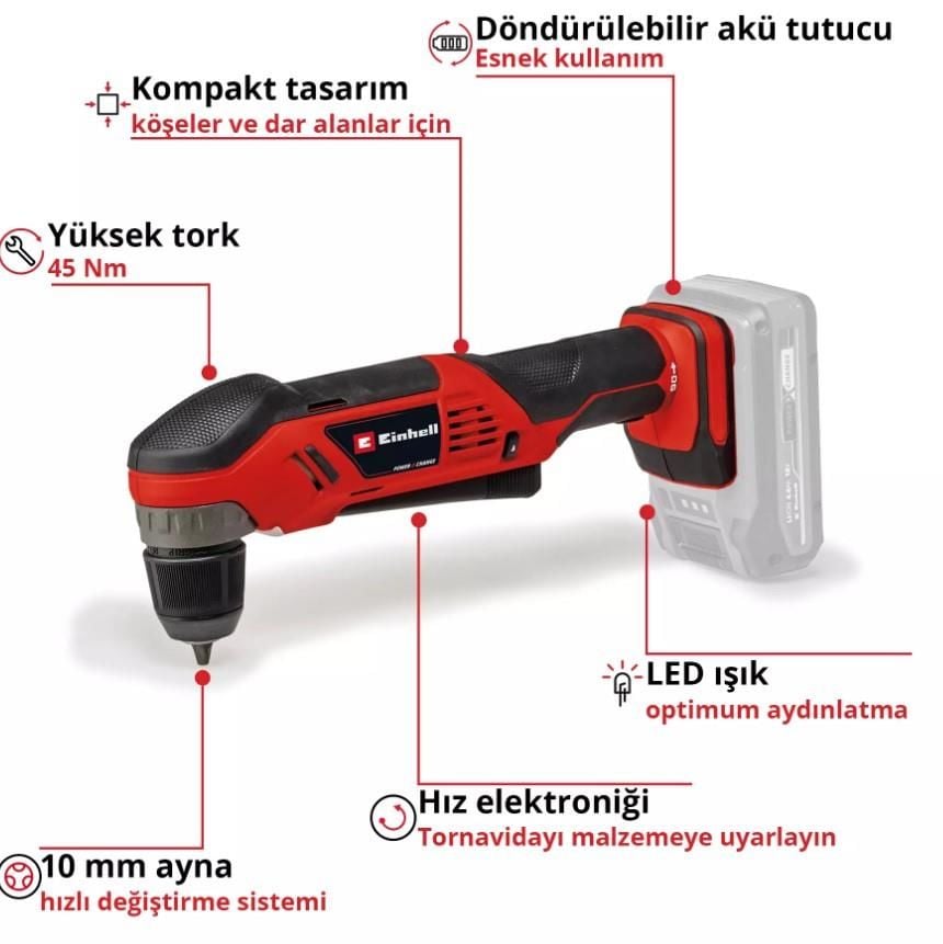 Einhell Te Ad 18 Li  Solo Dik Açılı Vidalama - Bulutretail