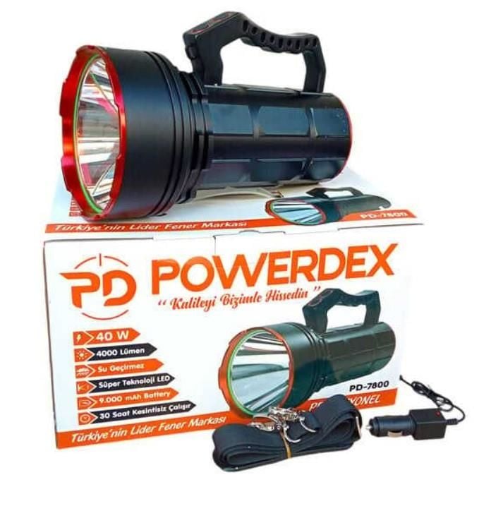 Ennalbur Powerdeks Pd7800 40 Şarjlı Güçlü El Feneri 40 Watt - Bulutretail
