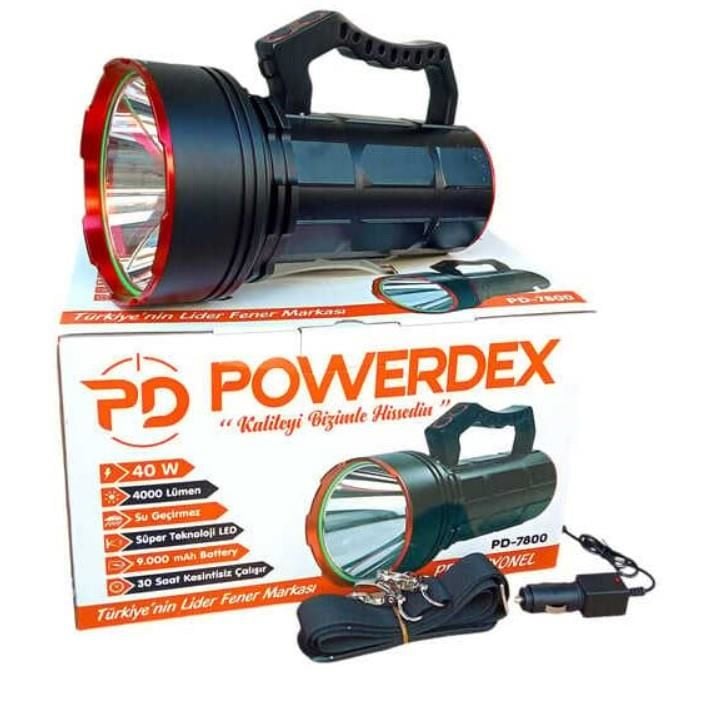 Ennalbur Powerdeks Pd7800 40 Şarjlı Güçlü El Feneri 40 Watt - Bulutretail