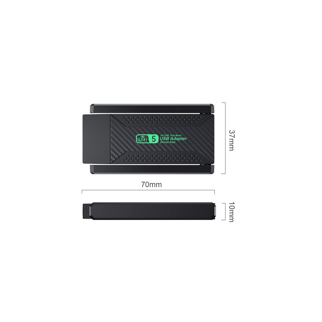 EVEREST EWA600, 600Mbp, 2.4Ghz ve 5Ghz Dual Band, WIFI 5, 2x2dbi Anten, USB3.0, WIRELESS ETHERNET
