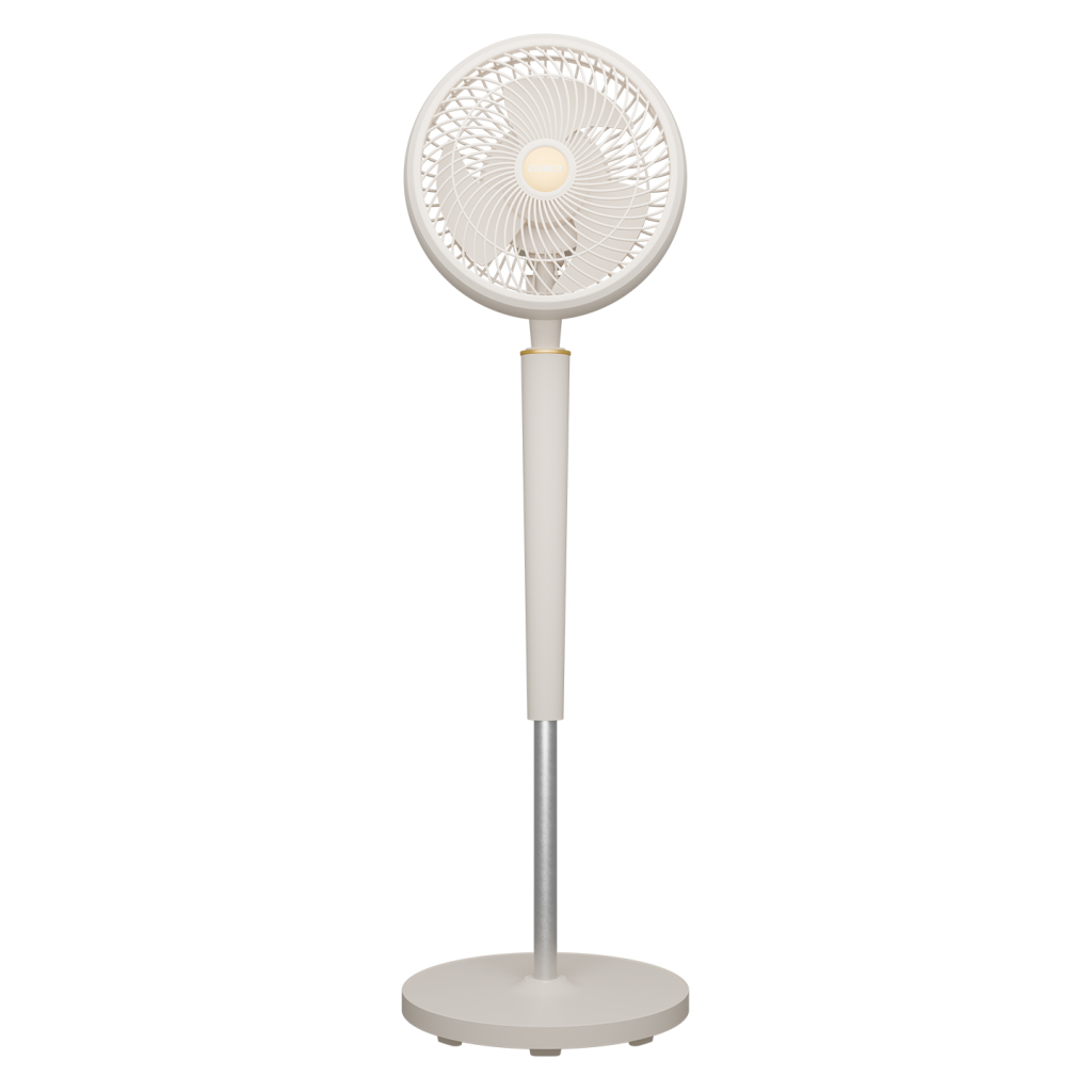 EVEREST FAN12, KREM, DynaBreeze, 3 Kademeli Hız, 3 Kanat Pervane ve Çerçeve, Çift Motorlu 70W, Otomatik Salınım, Yükseklik Ayarlı Vantilatör