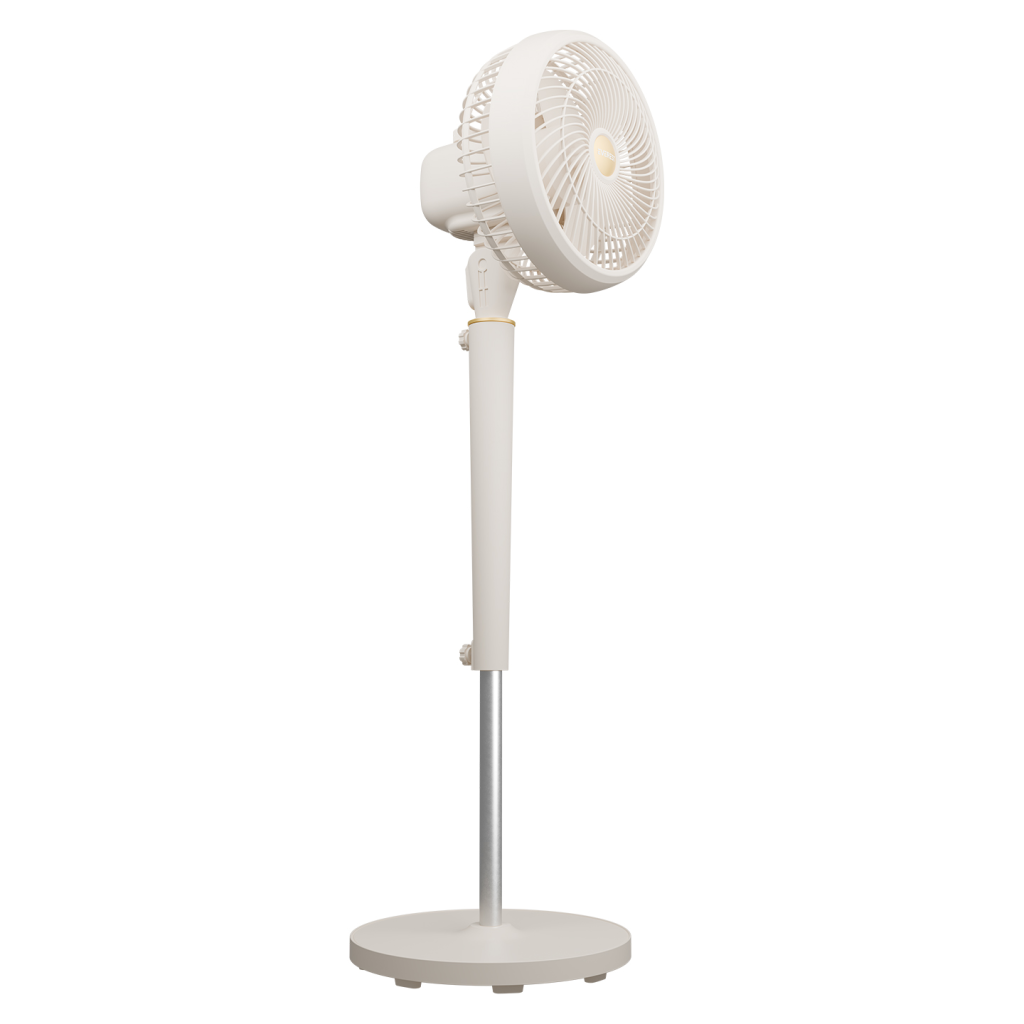 EVEREST FAN12, KREM, DynaBreeze, 3 Kademeli Hız, 3 Kanat Pervane ve Çerçeve, Çift Motorlu 70W, Otomatik Salınım, Yükseklik Ayarlı Vantilatör