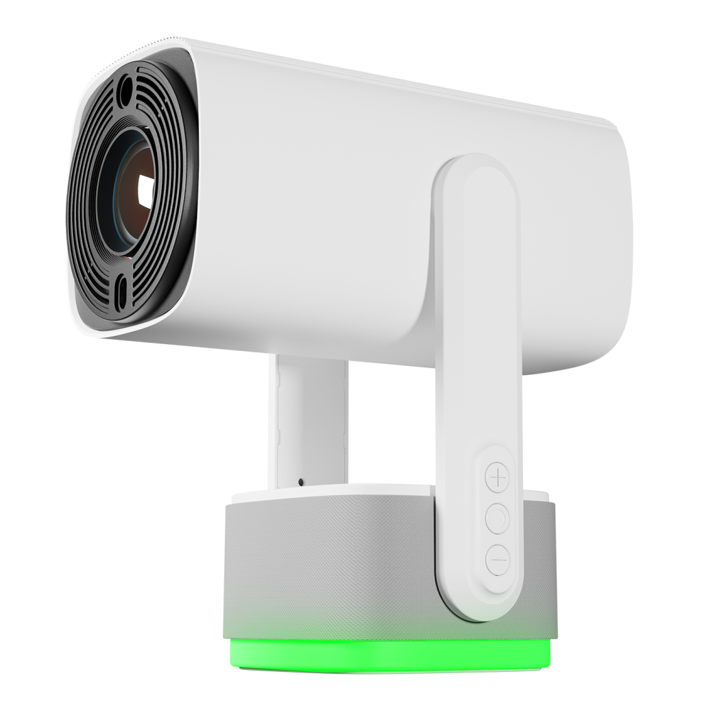 EVEREST PJ08, Beyaz, 150 LED Lümen, 1280x720, 1xHDMI, 1xUSB, WiFi, Bluetooth, 30.000 Saat Led Ömrü, 6W Speaker, 5200mAh Batarya, Taşınabilir, Android 11, 4K Destekli Projeksiyon Cihazı - Bulutretail