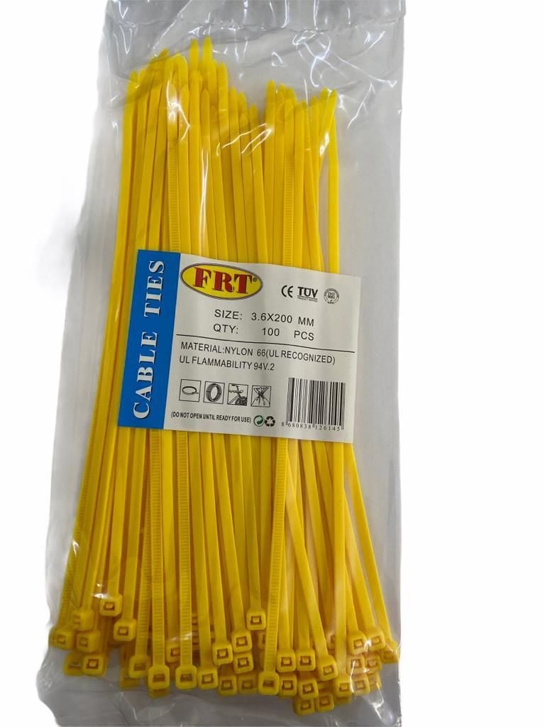 Frt Sarı 3,6X200 Kablo Bağı - Bulutretail