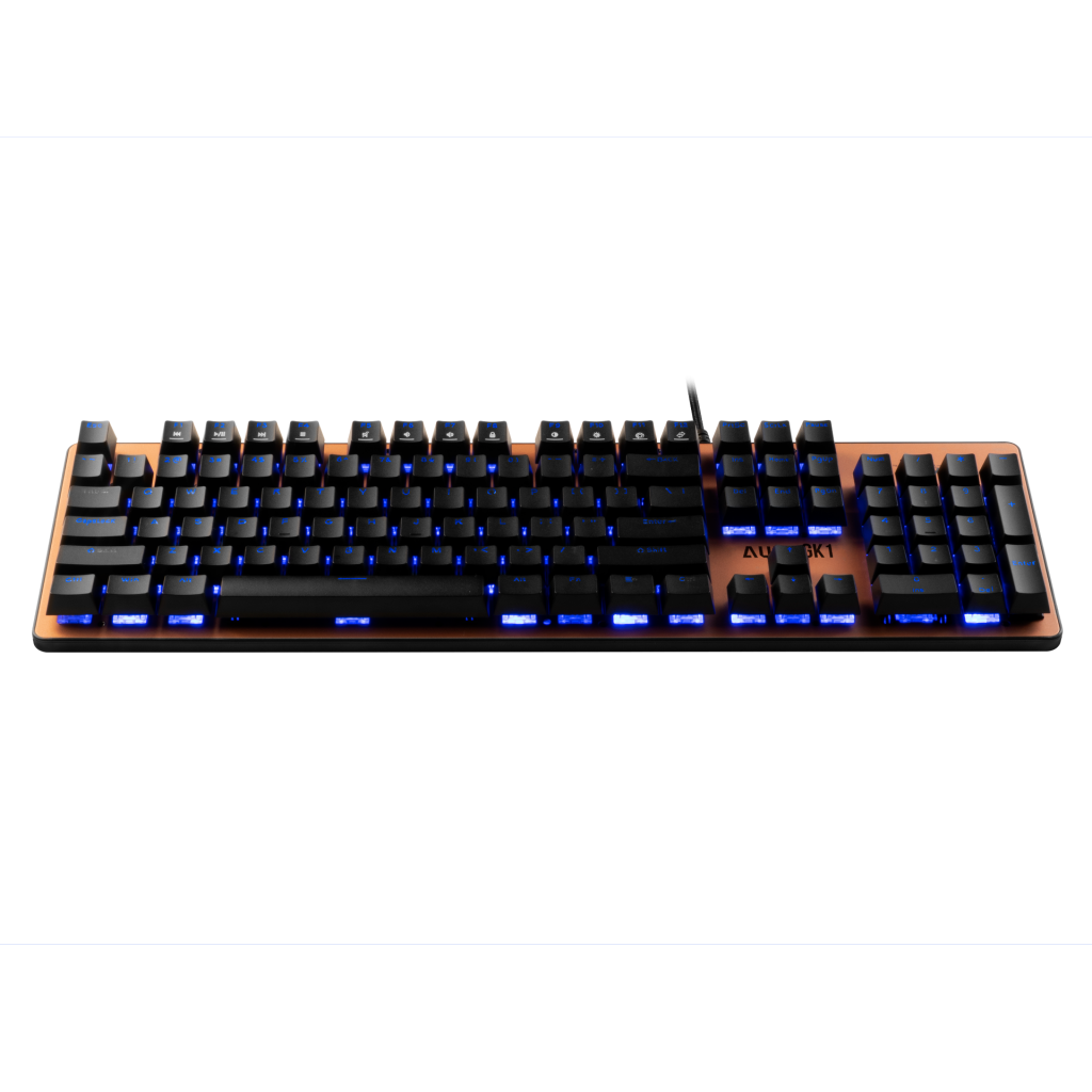 GAMDIAS AURA GK1, USB Kablolu, İngilizce,  Rainbow Backlight, Red Mekanik Switch, Bronz Edition, Gaming Klavye