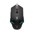 GAMDIAS AURA GS4, Çok Renkli Aydınlatma,  USB Kablolu, 6 Tuşlu, Gaming Mouse, 3.600 DPI, Siyah