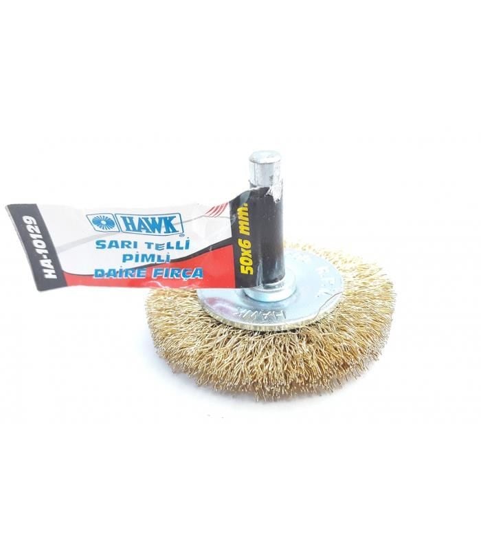 Hawk Ha10129 Pimli Sarı Tel Daire Fırça 50X6 Mm