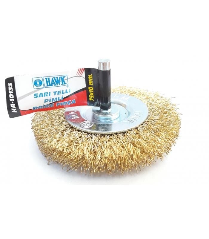 Hawk Ha10133 Pimli Sarı Tel Daire Fırça 75X10 Mm
