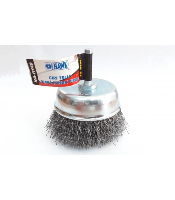Hawk Ha11149 Pimli Gri Tel Çanak Fırça 75 Mm