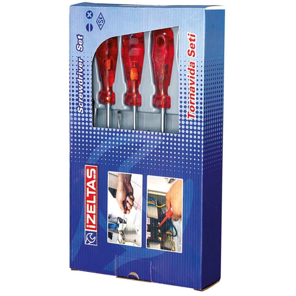 İzeltaş 4120 Yıldız Tornavida Seti 6 Parça Kraft - Bulutretail