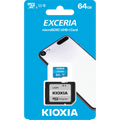 KIOXIA 64GB Exceria, LMEX1L064GG2, UHS-1, CL10, 100Mb/s, MicroSD Kart Bellek (SD Adaptörlü)