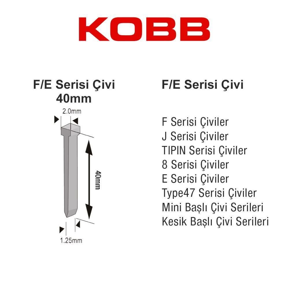 Kobb Kbz40F 40 Mm 2500 Adet Çivi - Bulutretail