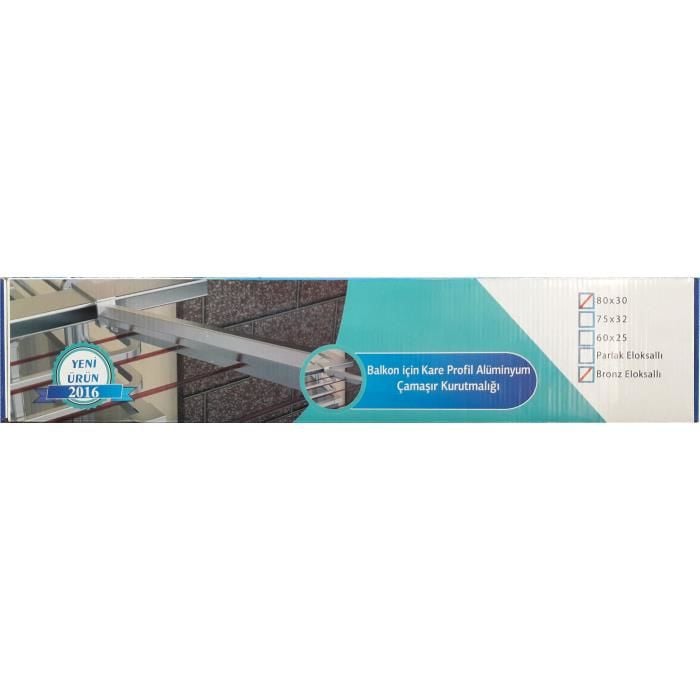 Koral Alüminyum Balkon Çamaşır Kurutma Askılığı 80X30 - Bulutretail