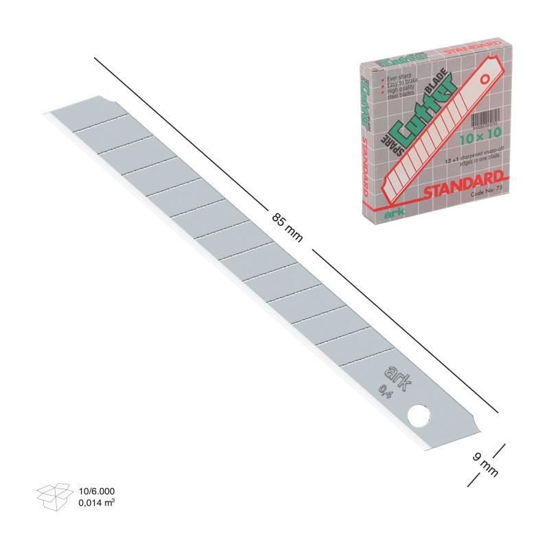 Maket Bıçağı Yedek Bıçağı 80X9 Mm İnce Yedek 10 Adet - Bulutretail