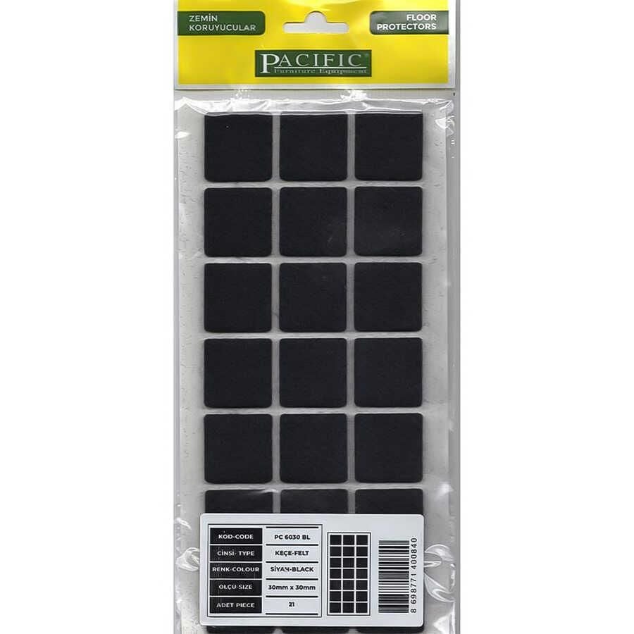 Pacific 6030 Bl Yapışkanlı Keçe 30 Mm X 30 Mm Siyah - Bulutretail
