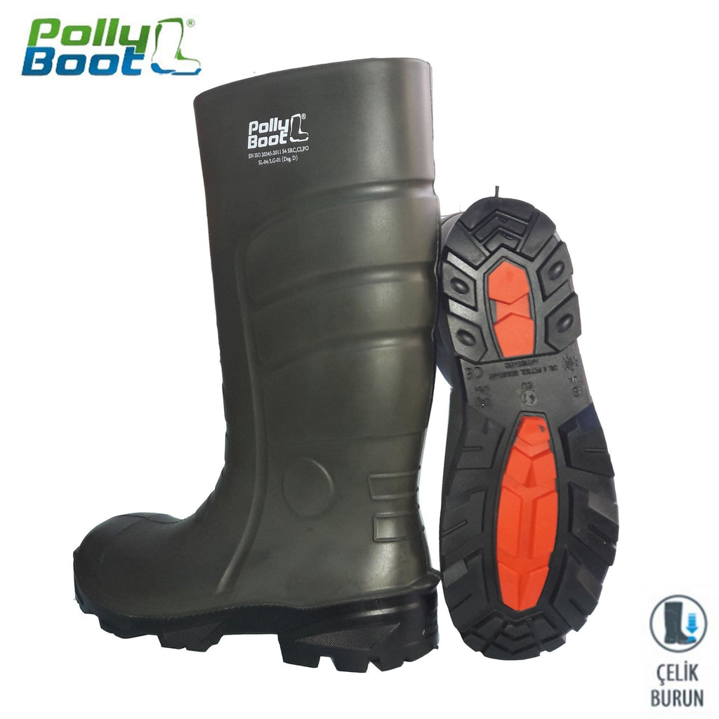 Pollyboot Vega 45 Numara Çelik Burunlu Çizme Poliüratan - Bulutretail