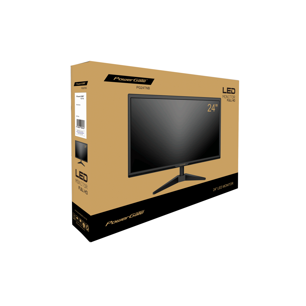 POWERGATE PG24TNB, 24&amp;quot;, 5ms, 75Hz, Full HD, D-Sub, HDMI, TN LED Monitör