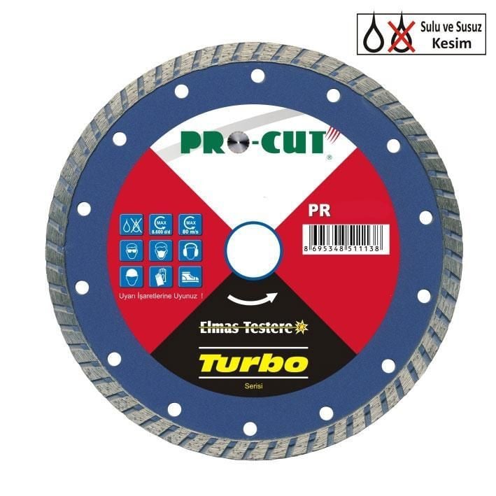 Procut Ab 115 Mm Turbo Kanallı Elmas Testere