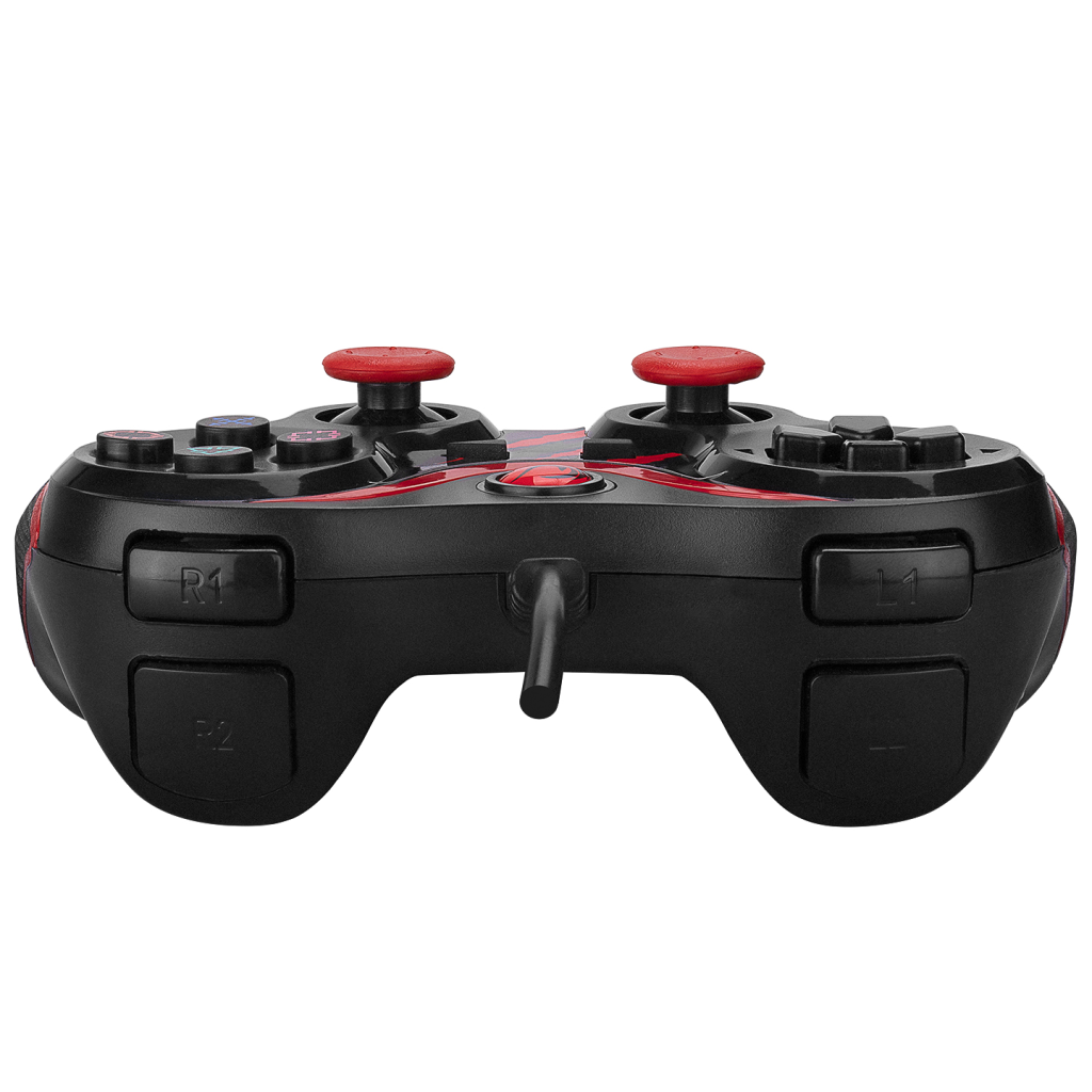 RAMPAGE SG-R601, Kırmızı, PC/PS3, 1.8mt Kablolu, Çift Titreşimli, GAMEPAD