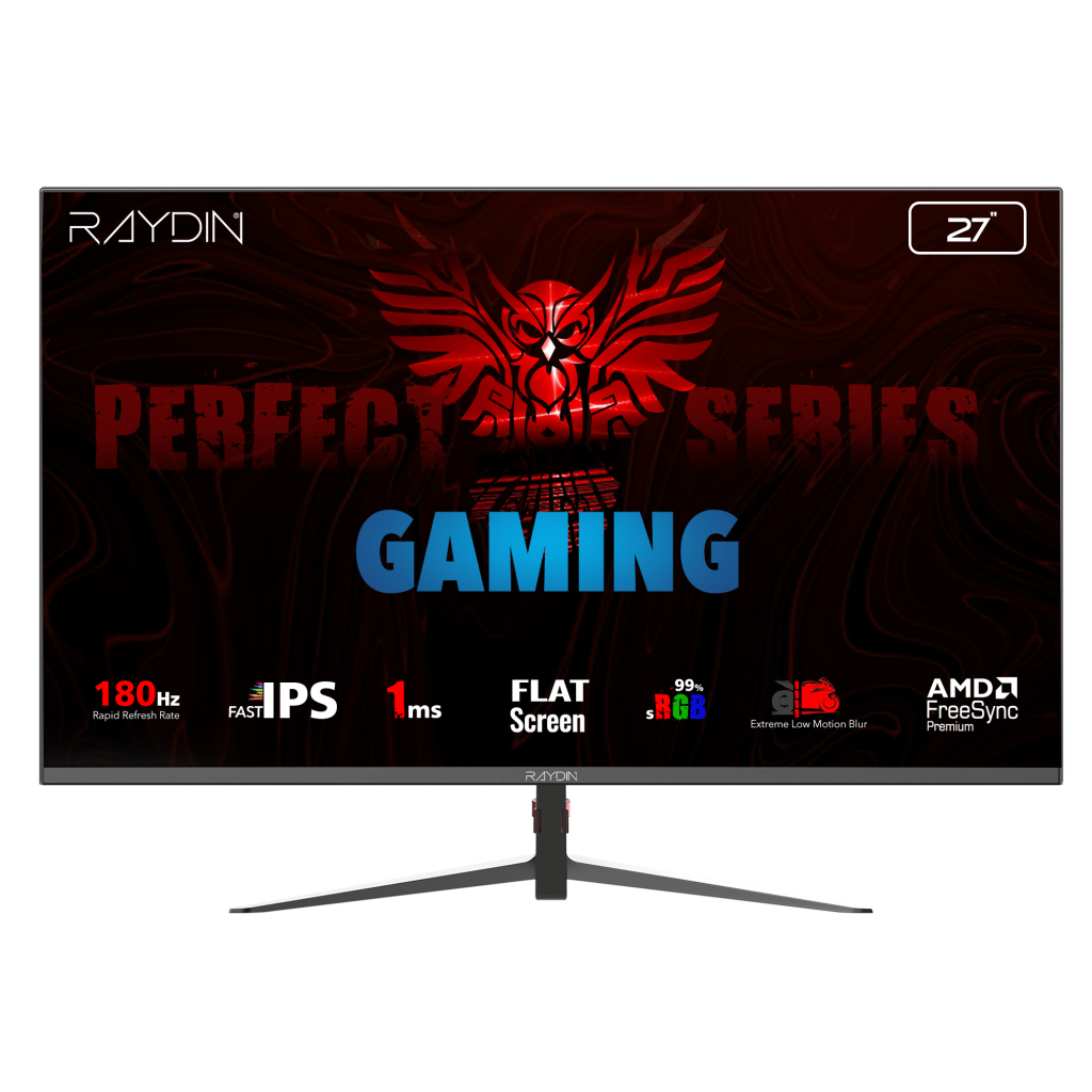 RAYDIN MM27DFI-180HZ, 27&amp;quot;, 1ms, 180Hz, Full HD, HDMI, DP, IPS LED, Flat, Frameless, FreeSync Gaming Monitör