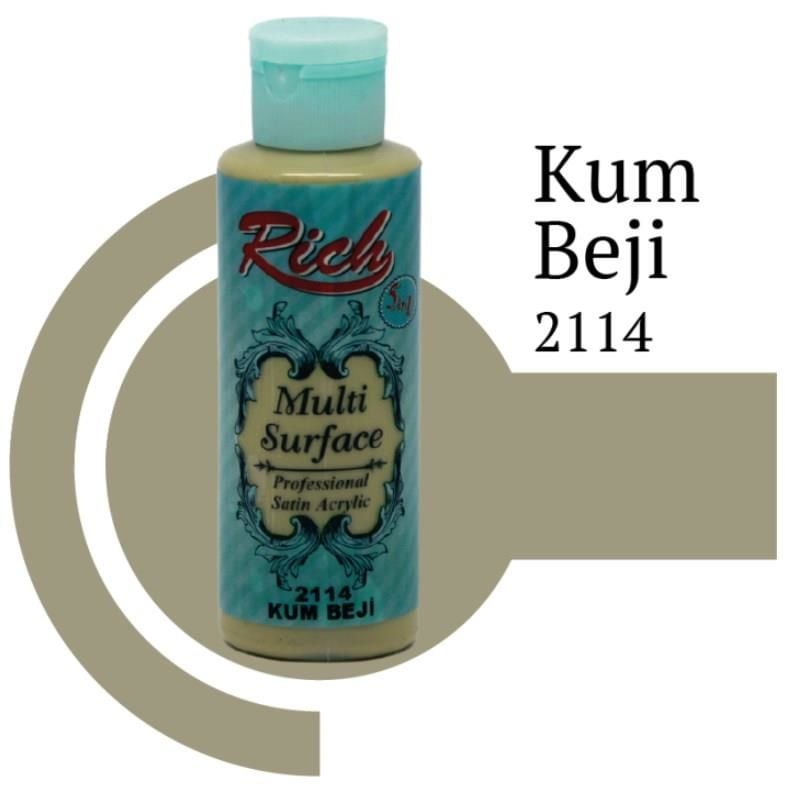 Rich Multi Surface 2114 Kum Beji Akrilik Boya 120 Cc - Bulutretail