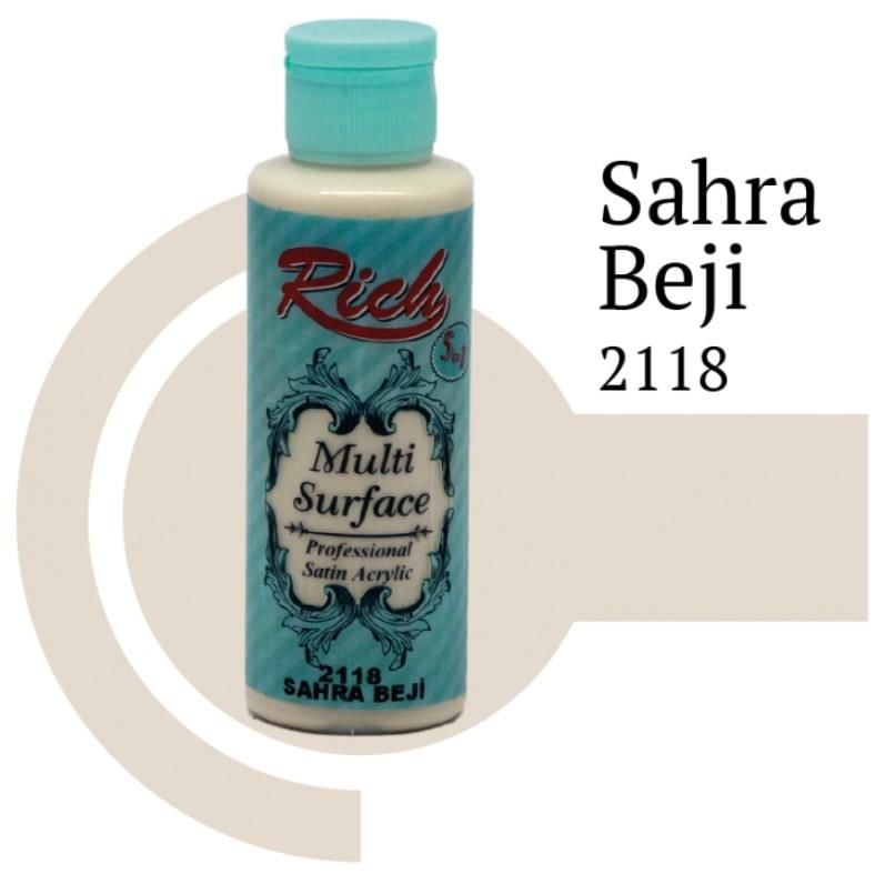 Rich Multi Surface 2118 Sahra Beji Akrilik Boya 120 Cc - Bulutretail
