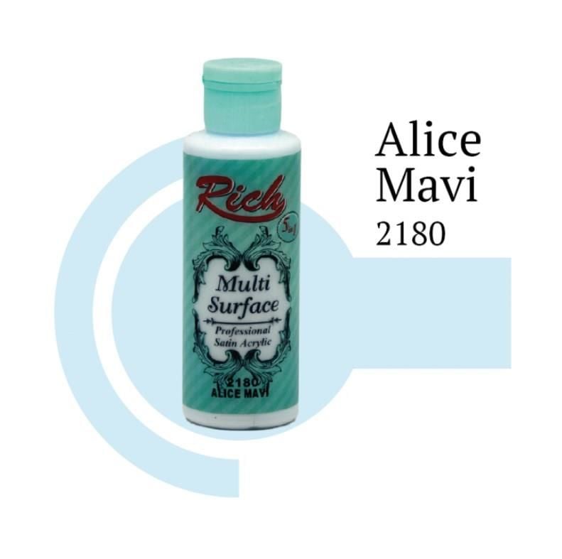 Rich Multi Surface 2180 Alice Mavi Akrilik Boya 120 Cc - Bulutretail
