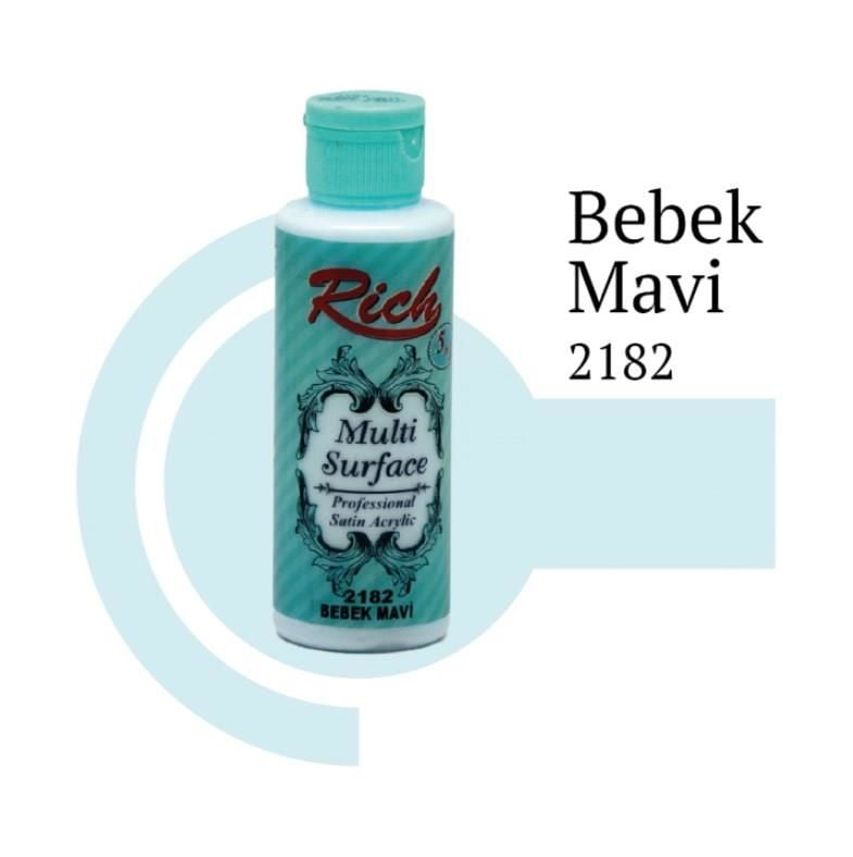 Rich Multi Surface 2182 Bebek Mavi Akrilik Boya 120 Cc - Bulutretail