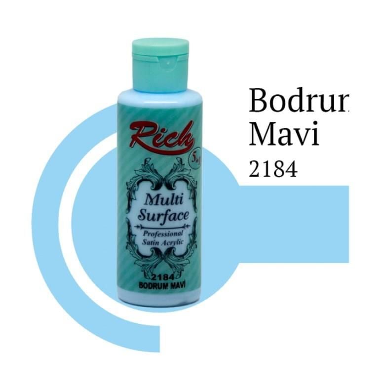 Rich Multi Surface 2184 Bodrum Mavi Akrilik Boya 120 Cc - Bulutretail