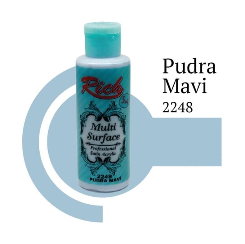 Rich Multi Surface 2248 Pudra Mavi Akrilik Boya 120 Cc - Bulutretail