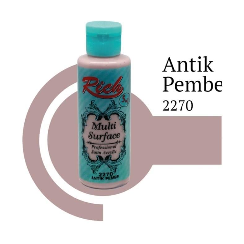 Rich Multi Surface 2270 Antik Pembe Akrilik Boya 120 Cc - Bulutretail