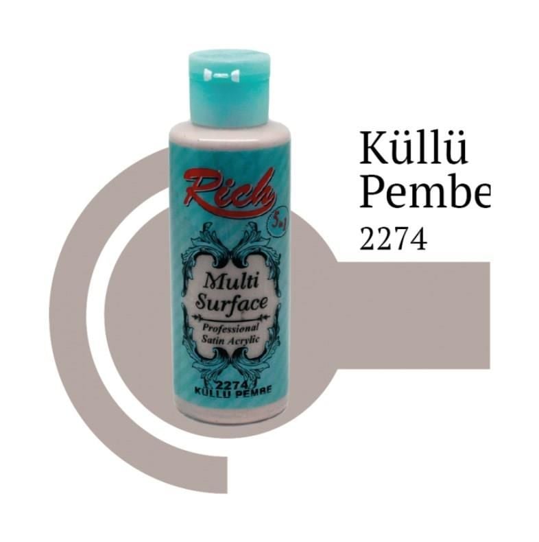 Rich Multi Surface 2274 Küllü Pembe Akrilik Boya 120 Cc - Bulutretail