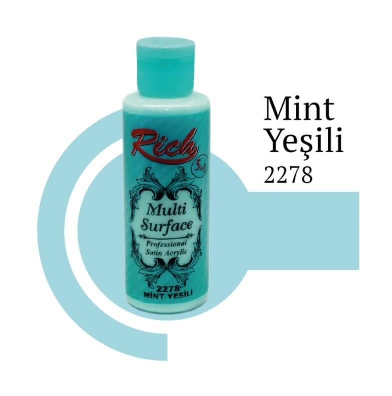 Rich Multi Surface 2278 Mint Yeşili Akrilik Boya 120 Cc - Bulutretail
