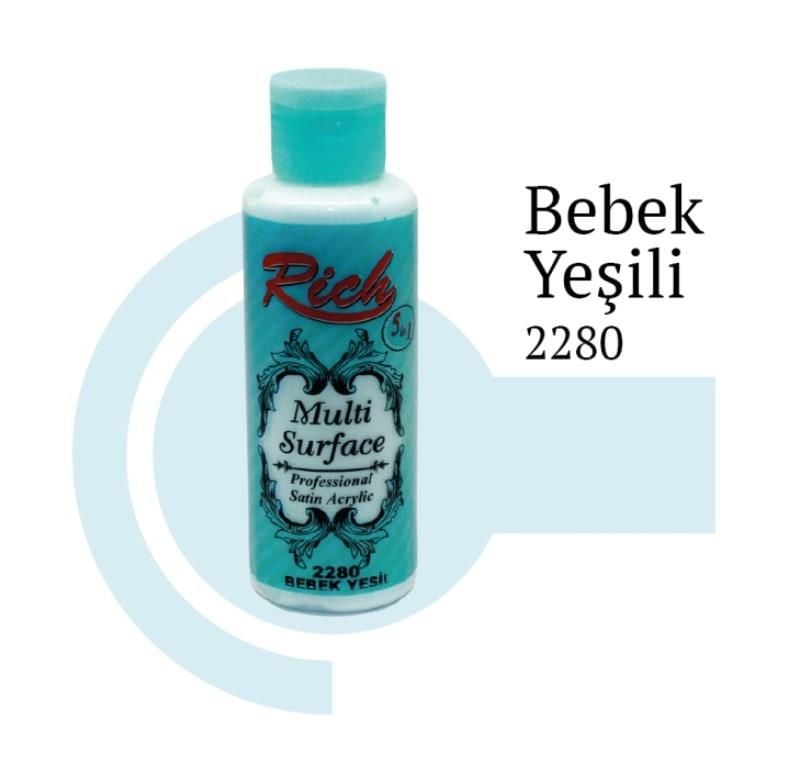 Rich Multi Surface 2280 Bebek Yeşili Akrilik Boya 130 Cc - Bulutretail