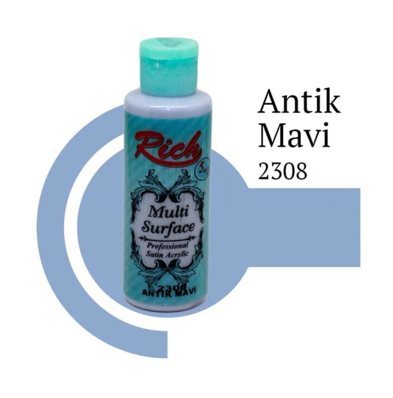 Rich Multi Surface 2306 Antik Mavi Akrilik Boya 120 Cc - Bulutretail