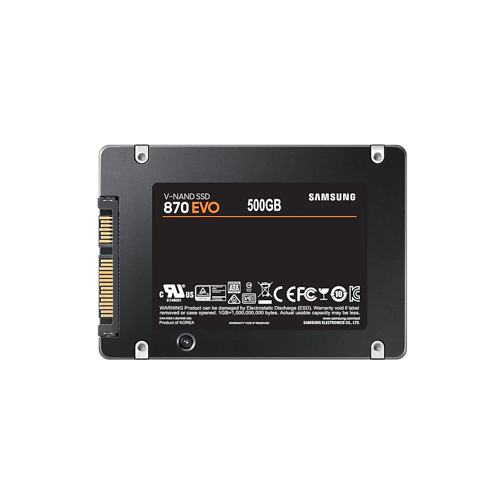SAMSUNG MZ-77E500BW, 870 EVO, 500GB, 560/530, 2,5&amp;quot; SATA, SSD (Türkiye Distribütörü Garantili)