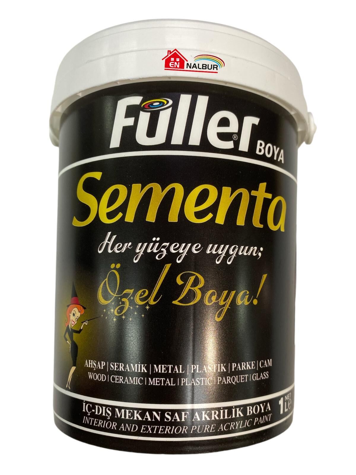 Sementa Özel Su Bazlı Saf Akrilik Boya 1 Litre Bej Beyaz - Bulutretail