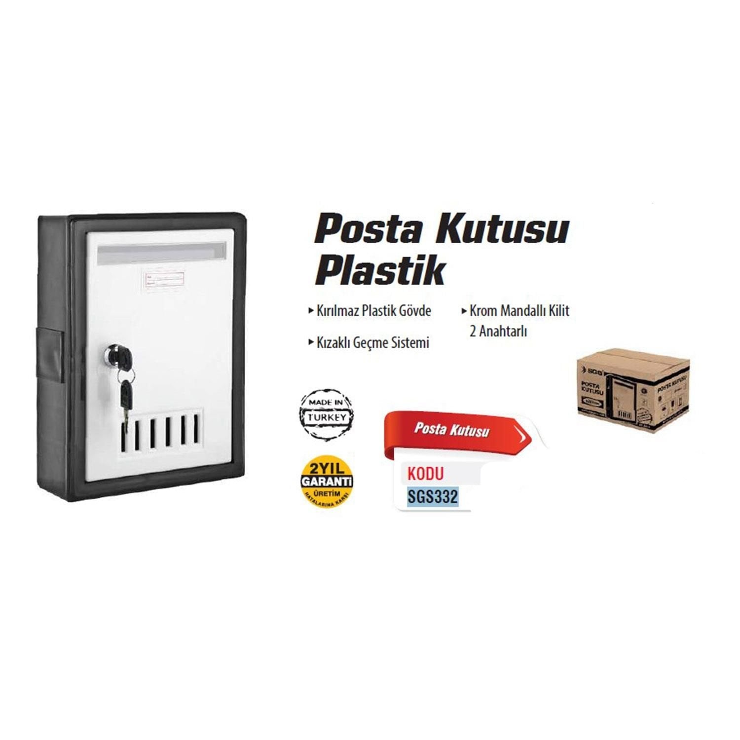 Sgs 332 Plastik Posta Kutusu 2 Anahtarlı - Bulutretail